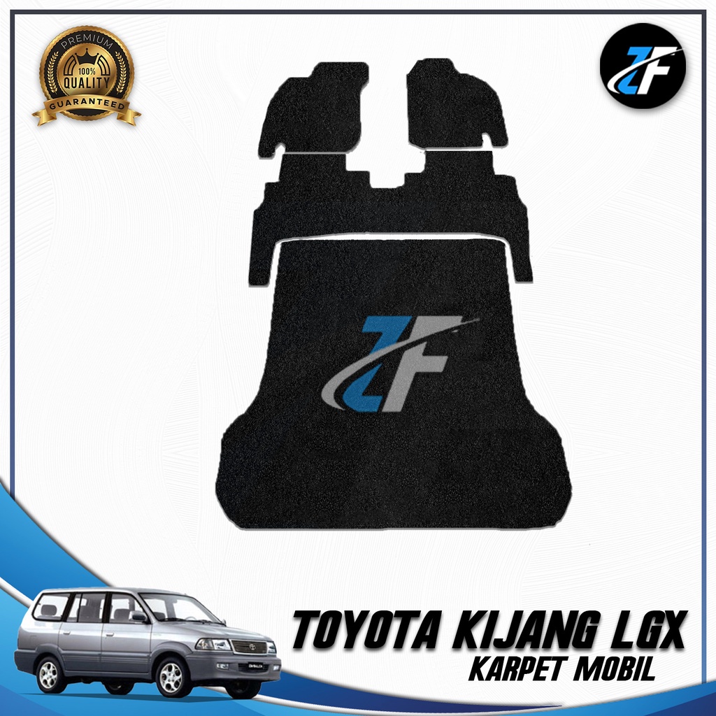 Karpet Mobil Coil Mat KIJANG LGX Full set Bagasi & 2 baris - Mie Bihun 1 Warna - Cushion Mat Tebal