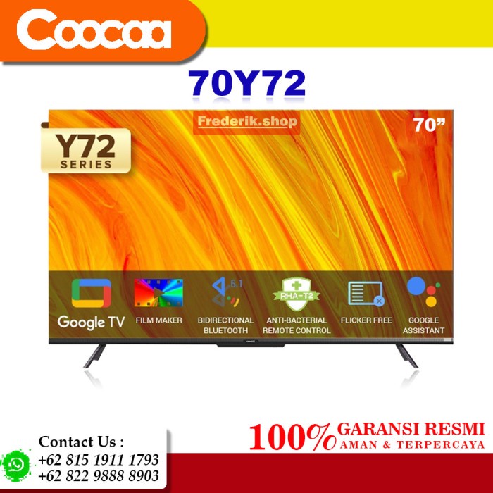 Coocaa 70CUC6500 Android 10 Smart TV 4K UHD LED TV 70 Inch CUC6500