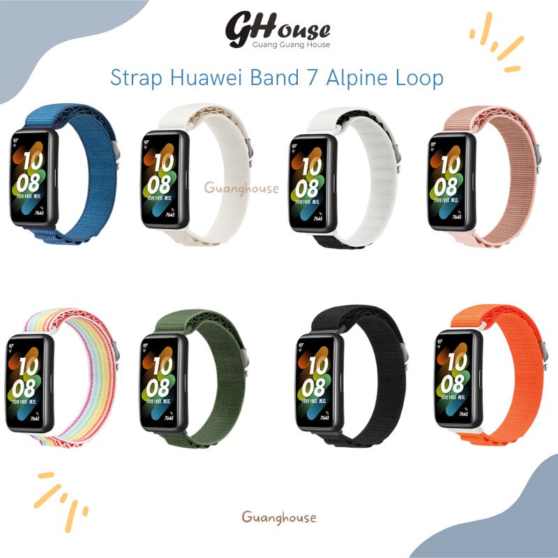 Strap Huawei Band 7 Nilon Loop Strap Huawei Band 8 Alpino Loop Tali Pengganti Huawei Band 8 Bahan Nilon