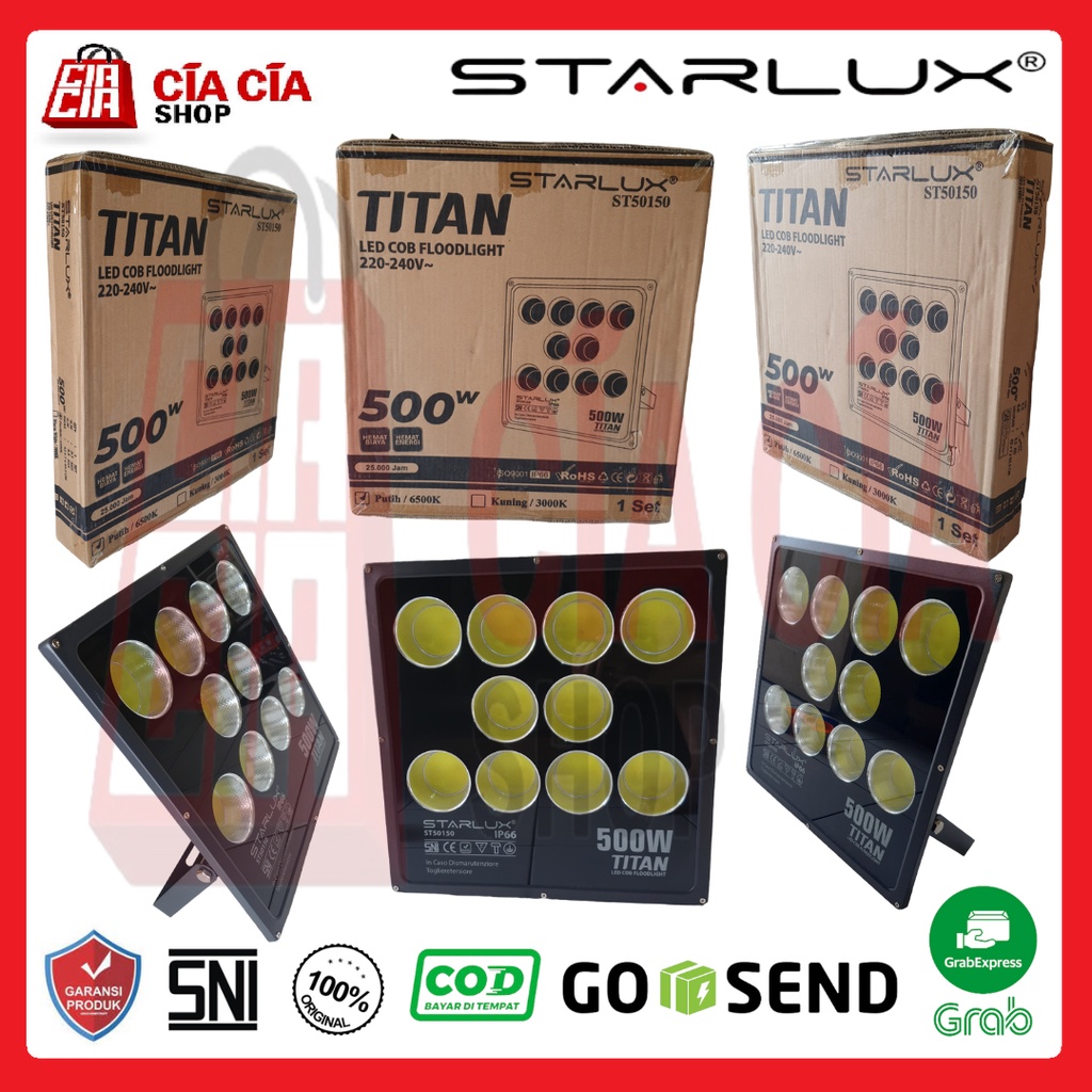 STARLUX Lampu Tembak Led COB 500W Floodlight COB 500 Watt Lampu Sorot COB 500 W