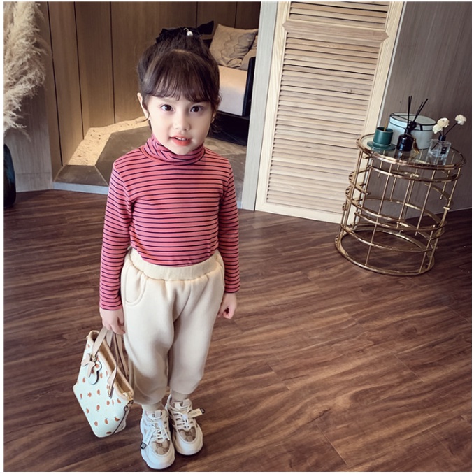 babyfit size 3-10 thn baju turtleneck baju anak lengan panjang katun lycra melar import nyl-0613r