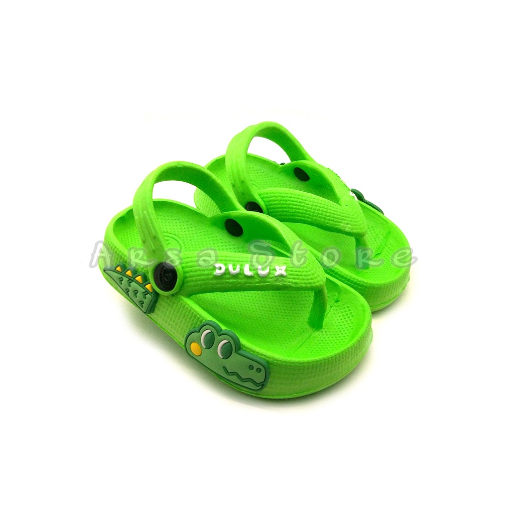 Sandal Jepit Anak Laki Laki Terbaru Umur 1  - 4 Tahun / Sendal Lucu Anak Cowok Karakter Buaya