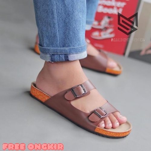 SEPATU SANDAL PUYUH ORIGINAL PRIA WANITA SANDAL CASUAL PRIA KULIT + BOX SENDAL JEPIT SLOP SLIDE PITA 2 TIDAK LICIN SANDAL CARVIL