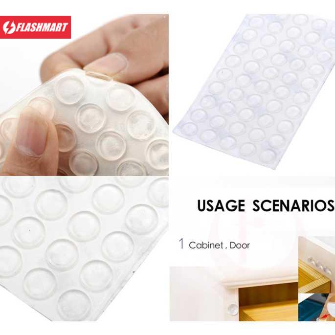 Flashmart Stiker Silikon Bumper Peredam Benturan Cylindrical 32 PCS - FZL11