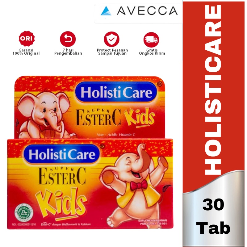 Holisticare Ester C Kids 30 Tablet Kunyah / Vitamin C Anak / Vitamin C / Vitamin Anak