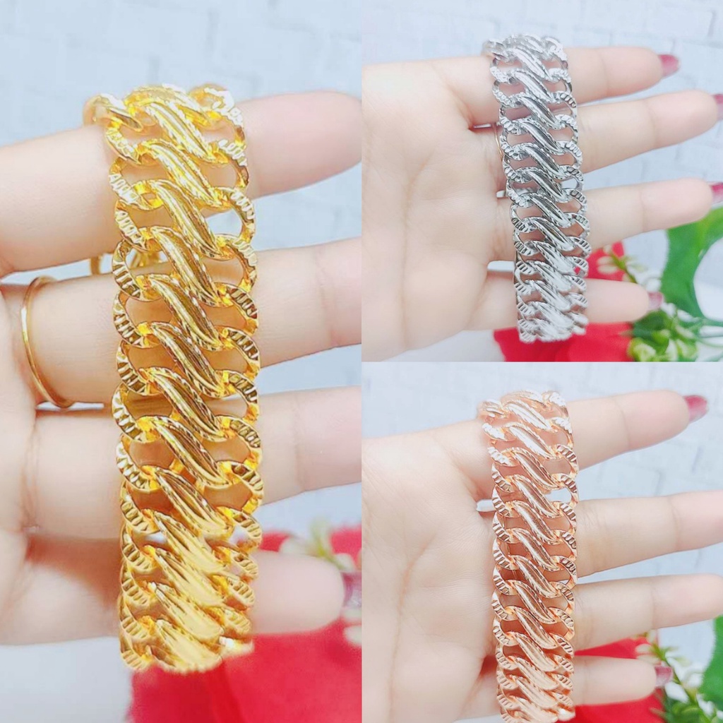 Gelang Xuping Terbaru Rantai Kombinasi Perhiasan Fashion G01(lebar20mm/25mm) 9999