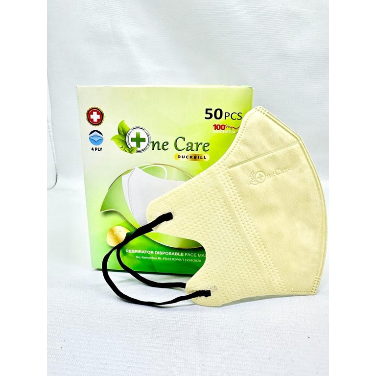 Duckbill OneCare 4ply masker dewasa EMBOS One Care earloop premium 50pcs Produk Lokal