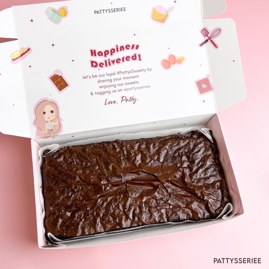 

♨ Fudgy Brownies Dark Chocolate Ori (add toppings) 20x10cm BACA DESKRIPSI ➹