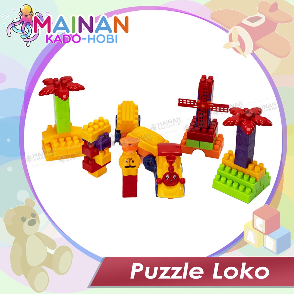 HADIAH ULANG TAHUN MAINAN EDUKASI ANAK SUSUN PUZZLE BLOCK BUILDING