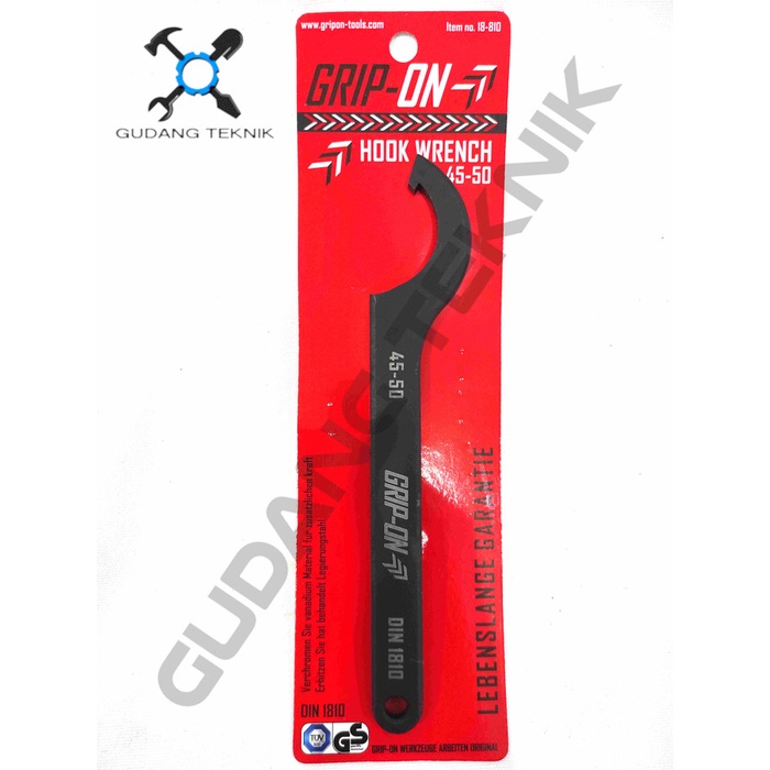 Kunci Komstir Motor 45-50mm 18-810 GRIP ON / Hook Wrench Kunci Kait Stel Komstir Stang Sockbreaker 18 810 GRIP ON