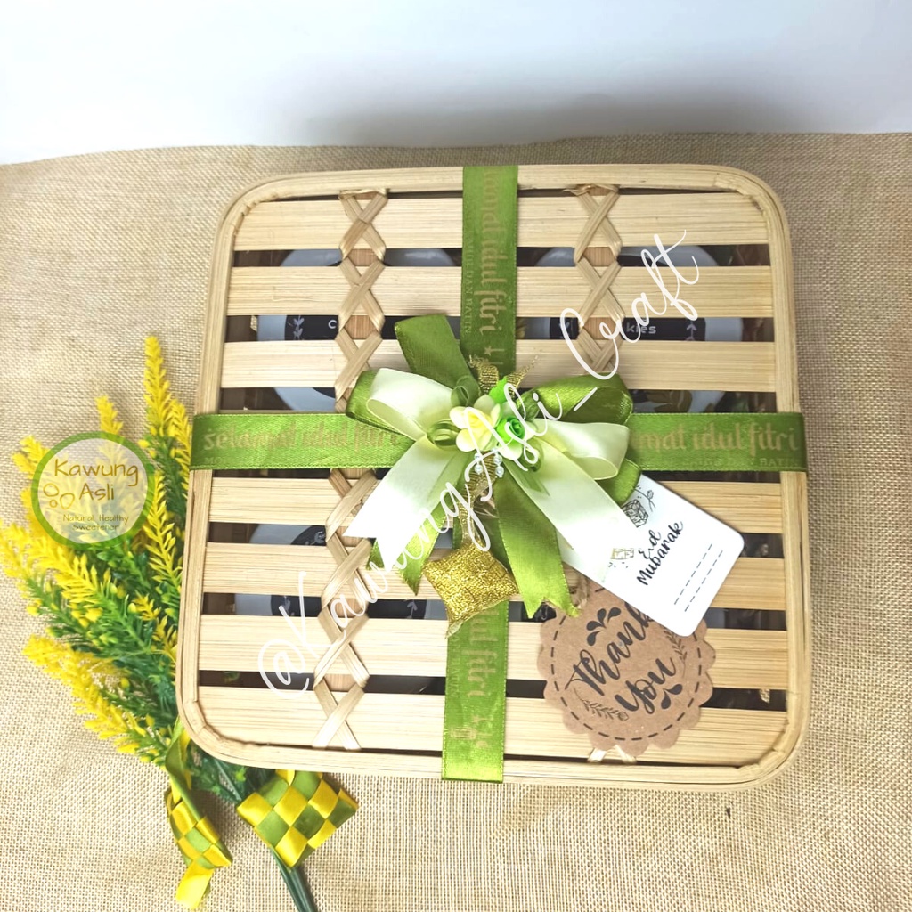 Kotak Bambu Stick Pita Hampers Hantaran Kue Lebaran