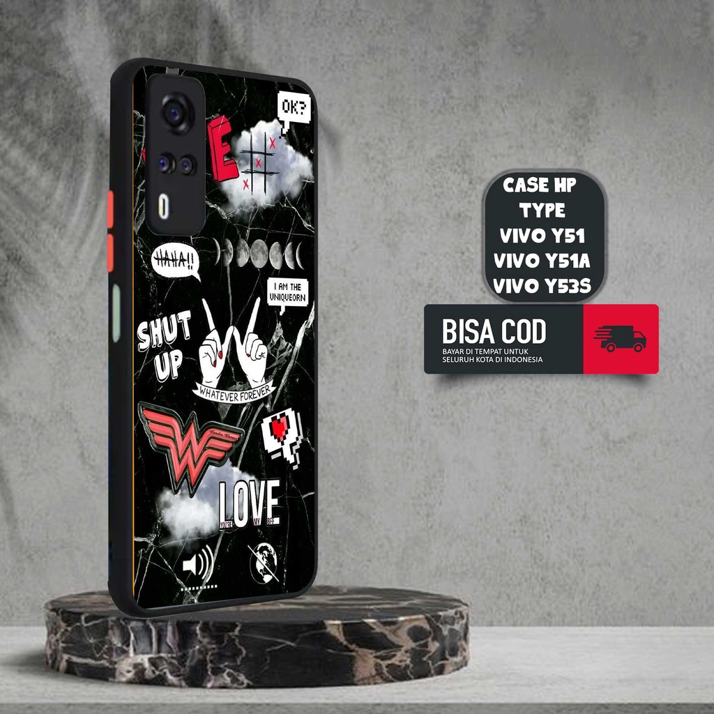 CASE VIVO Y51 / Y51A / Y53S [POSTER 3] TERLARIS CASING VIVO Y51 / Y51A / Y53S TERBARU DOVE MATTE FUZ