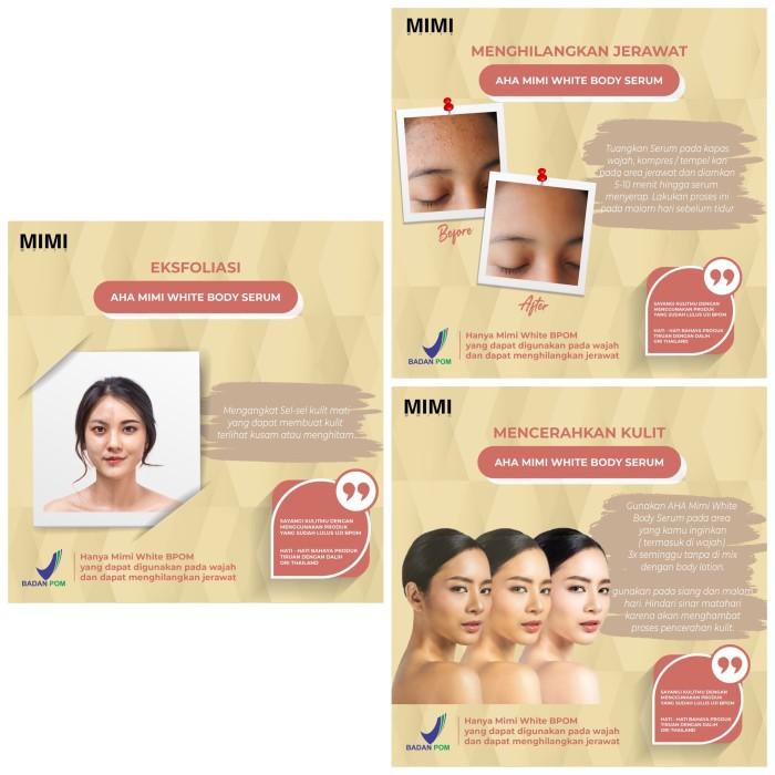 GET 3 Mimi White SERUM 30ML + LOTION + SOAP PAKET Body AHA BPOM