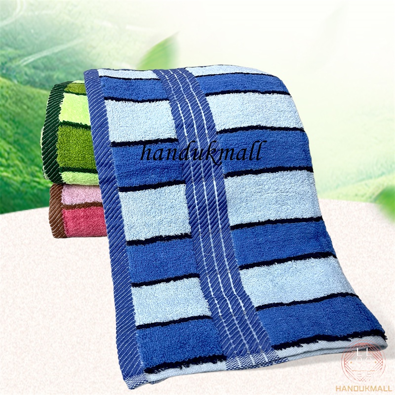 Handukmall Handuk Mandi Dewasa Handuk Muka Bahan Katun Murah Ukuran Tanggung 50x100 Motif Garis Kotak Kombinasi