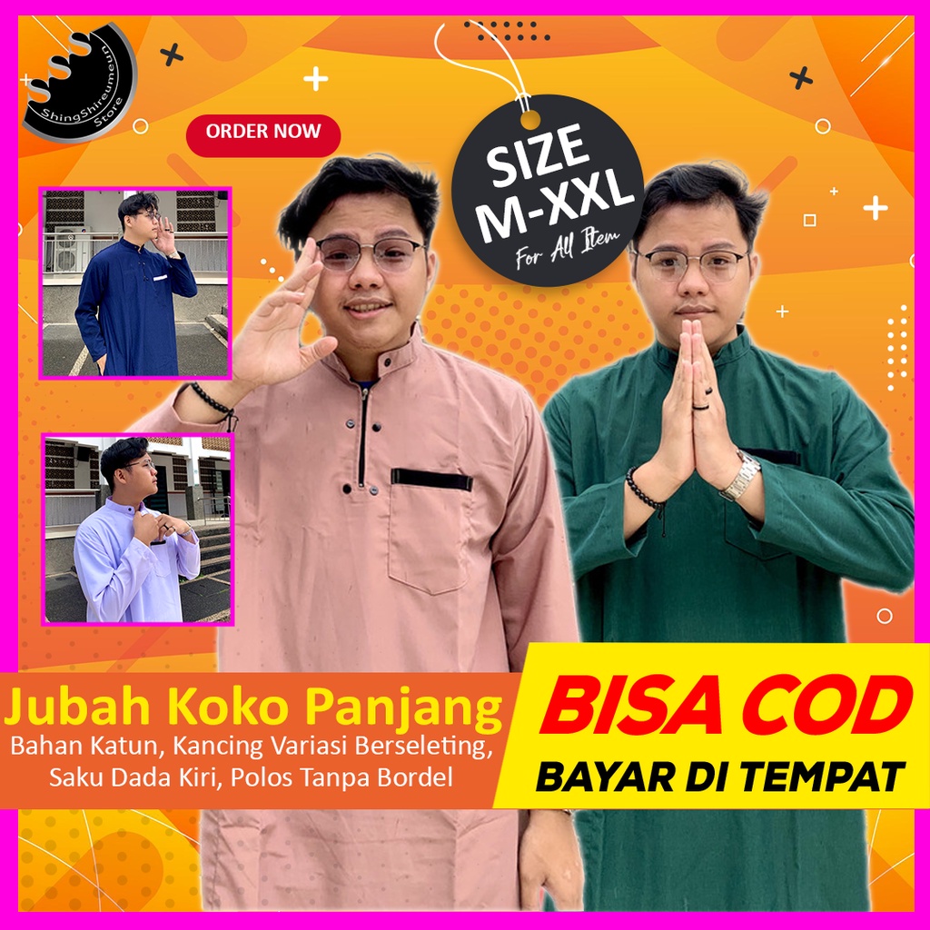 JUBAH POLOS MURAH MAROKO KOKO DEWASA BERKUALITAS PREMIUM BAJU MUSLIM LEBARAN KEREN ELEGAN GAMIS PRIA