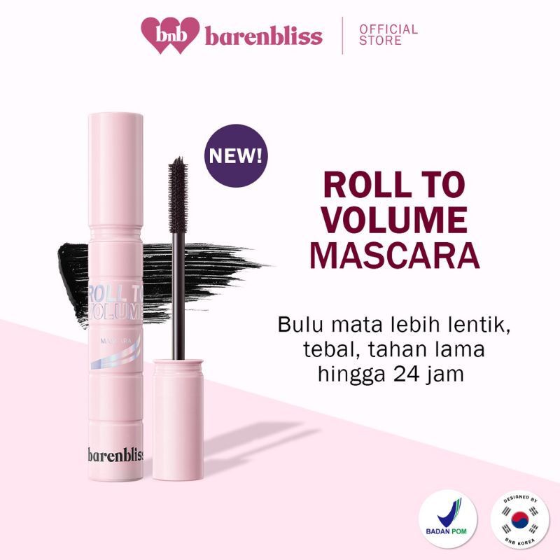 BNB barenbliss Korean Roll To Volume Mascara 「Long Lasting Waterproof Smudgeproof」