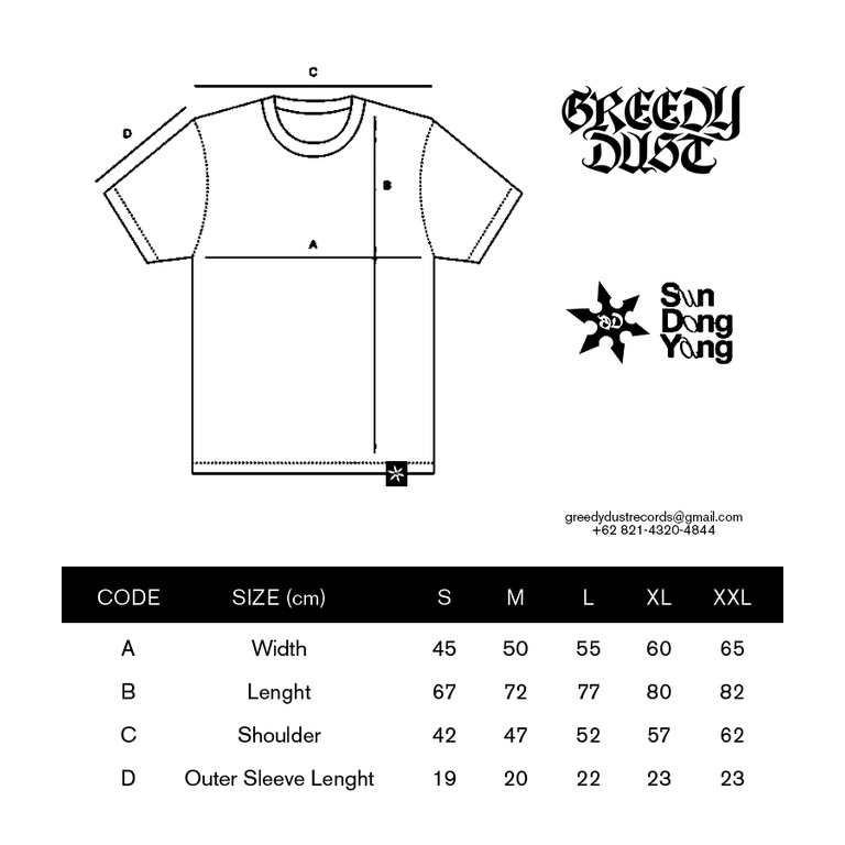 Greedy Dust '1.Spesifikasi Logo' White T-Shirt