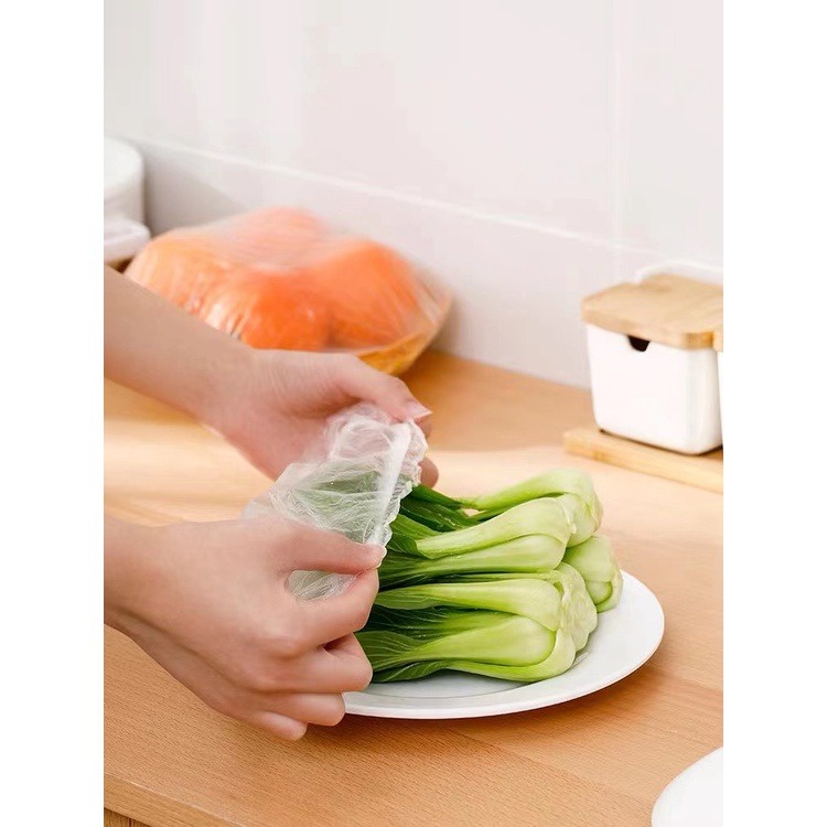 100pcs - GP Plastik Wrapping Pembungkus Makanan Transparan Sekali Pakai / Shower Cup Plastik Penutup Kepala