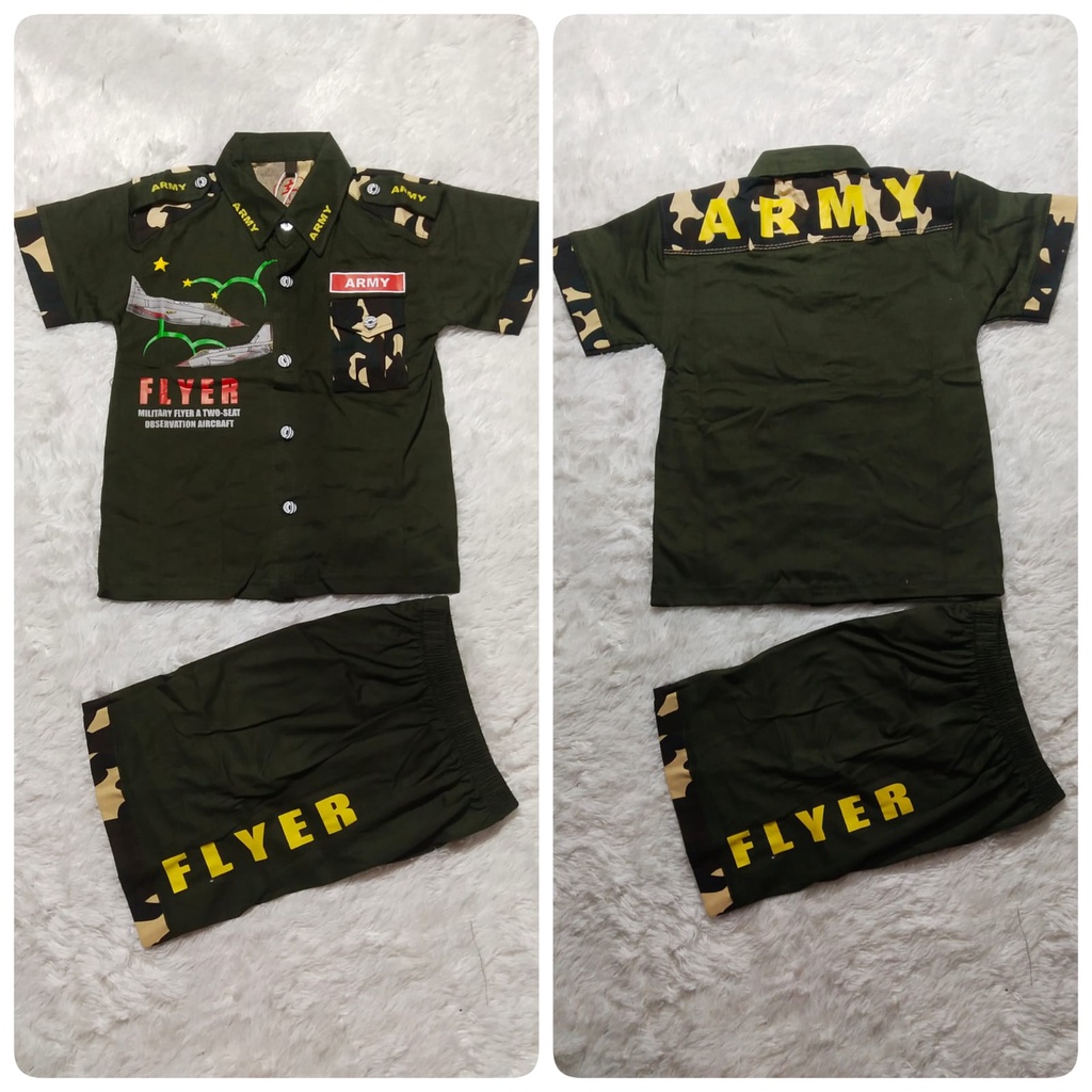 SETELAN KEMEJA ARMY ANAK | SETELAN KATUN ANAK LAKI LAKI | SETELAN ARMY ANAK LAKI LAKI | KEMEJA ARMY 