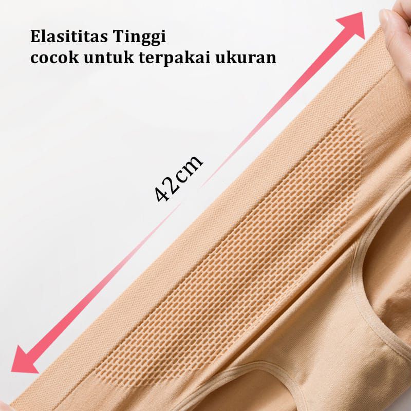 Celana Dalam Highwaist Wanita Brief Seamless Elastis