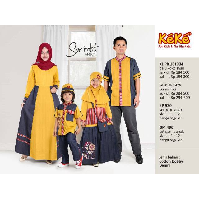 [BIG SALE] Gamis Dewasa GDK 181929 by KEKE / Bahan Katun / Gamis Polos Motif / Busana Muslim