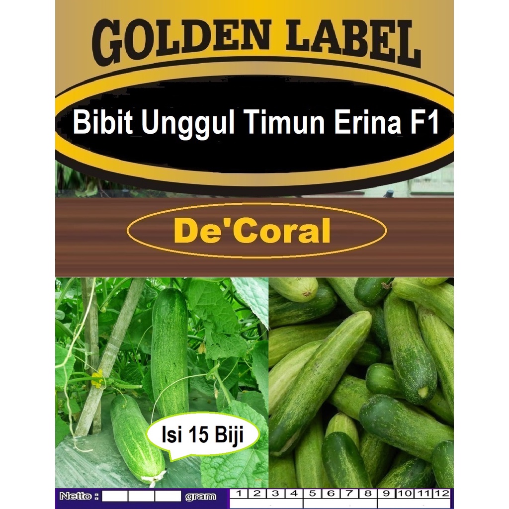 Bibit Unggul Timun Erina F1 | Biji Bibit Ketimun Erina F1
