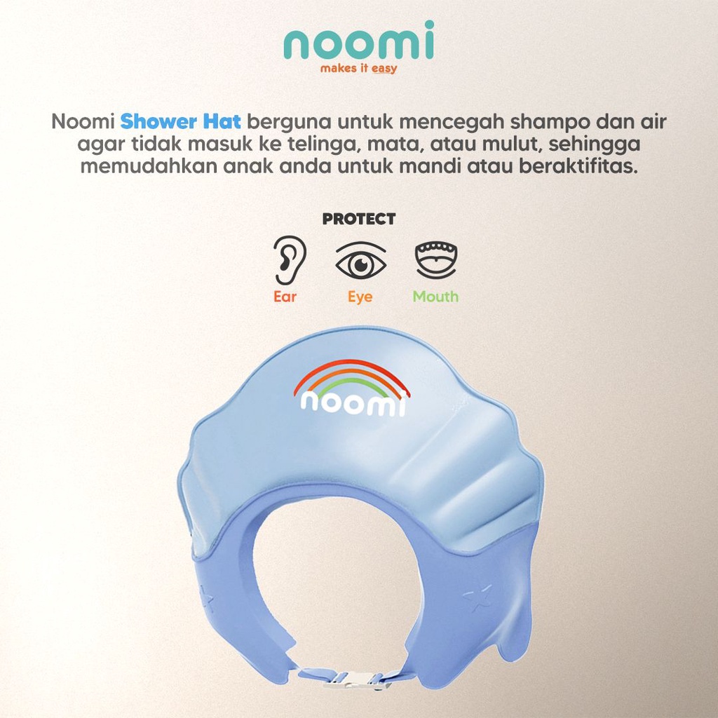 Noomi Shower Hat - Shower Cap Topi Keramas Anak