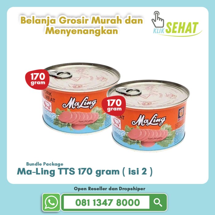 

MALING TTS 170 GRAM HAM PORK ( ISI 2 PCS )