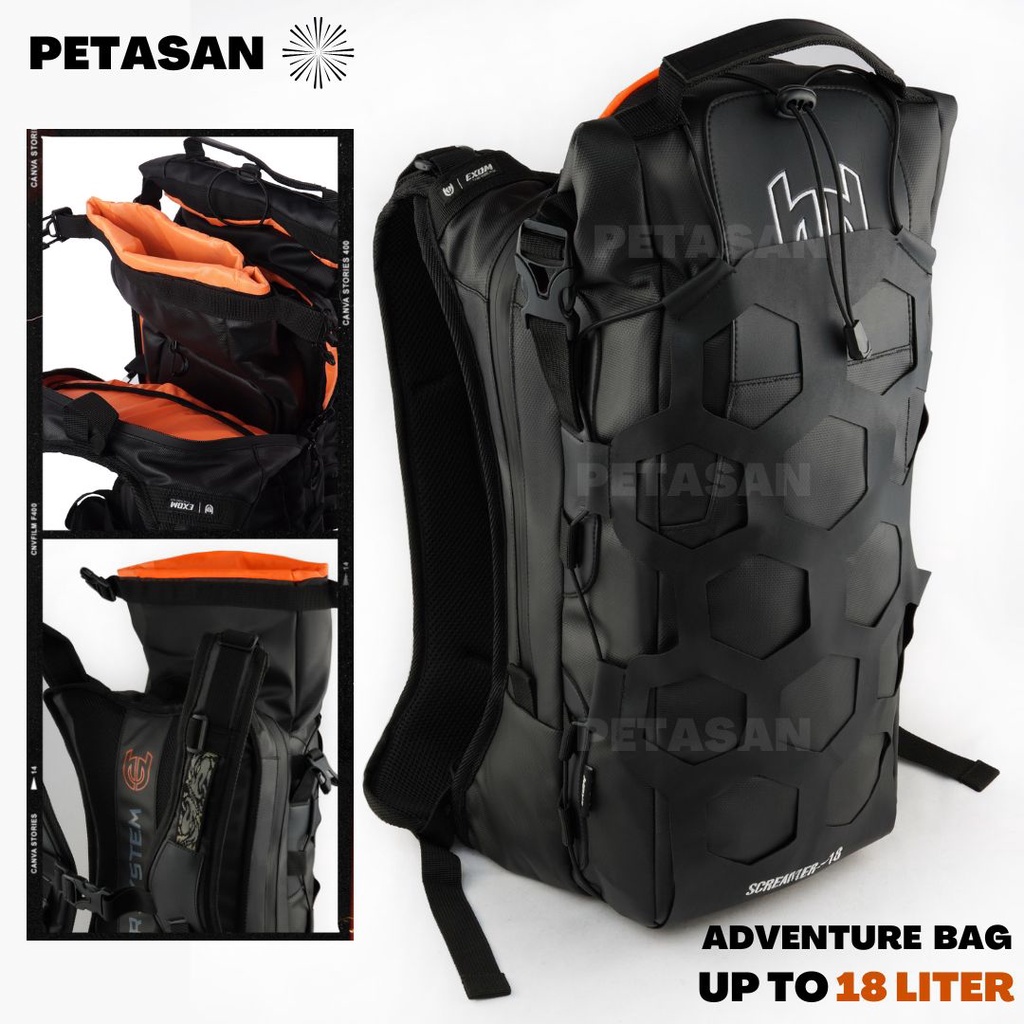 PTS - SPORTS EXOM - HEXAGONAL THE BLADE 18 LITER WATERPROOF - ADVENTUR BAG - TAS MOTOCROSS - TAS TRAIL - RANSEL TOURING - TAS OUTDOOR