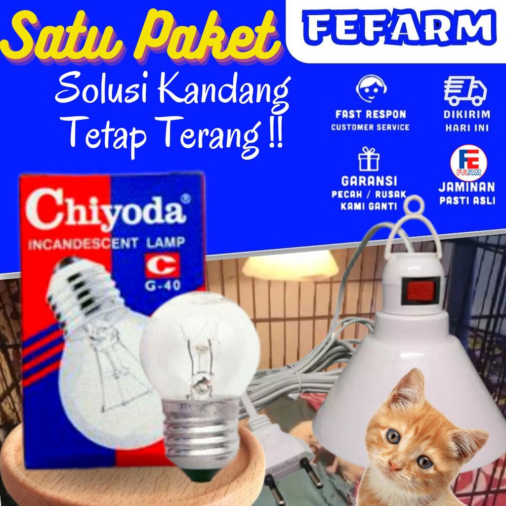 1 PAKET LAMPU UNTUK KANDANG HEWAN FEFARM