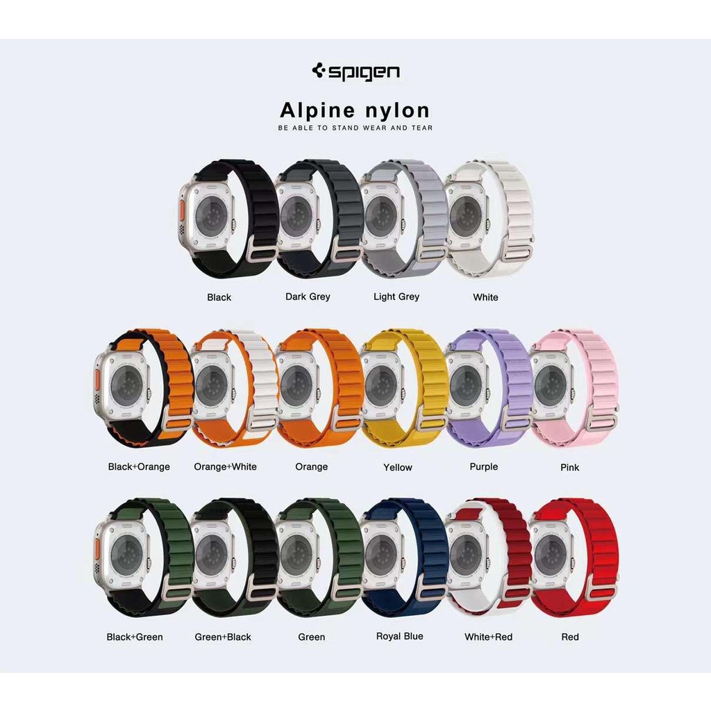 HOT ITEM !!! SPIGEN ALPINE LOOP LOOP NYLON STRAP IWATCH WOVEN STAINLESS IWATCH SE 1 2 3 4 5 6 7 8 ULTRA SE STRAP IWATCH