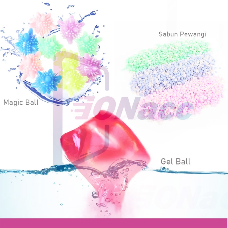 Cleaning Sabun Detergen Pembersih Cuci Pewangi Magic Gell Ball Laundry Baju Celana Pakaian Liquid Antiseptik Ajaib