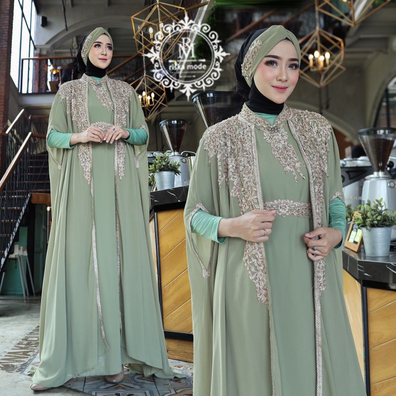 Kaftan Alissa Rose Free Inner dan Ciput Original Butik