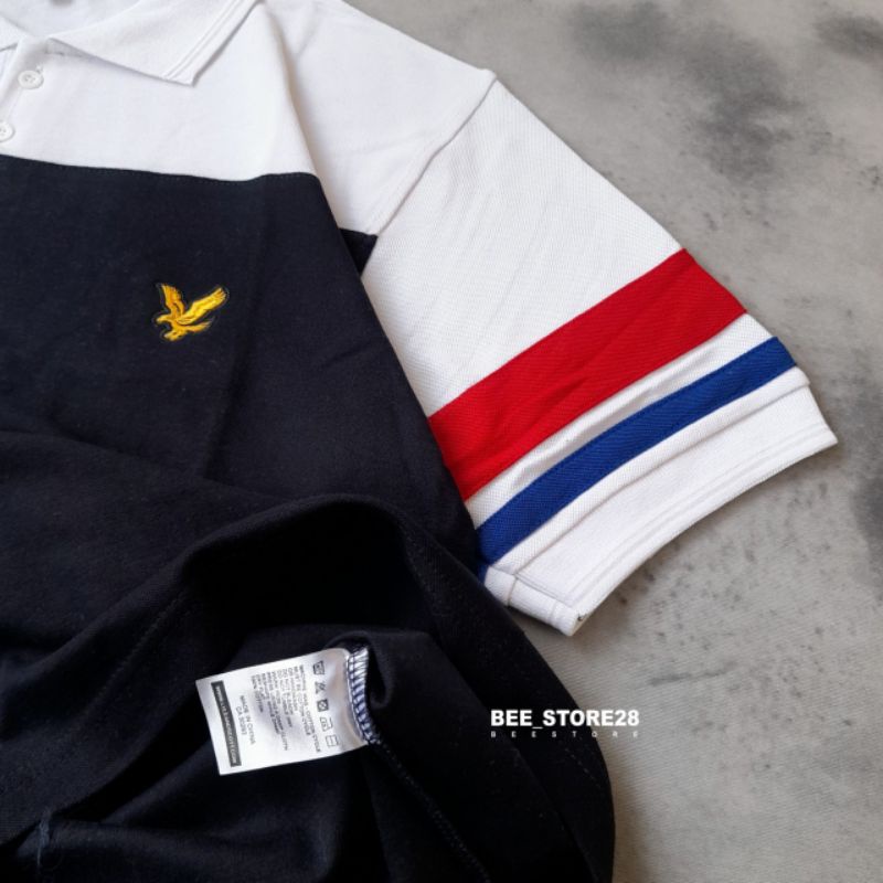 POLO SHIRT LYLE &amp; SCOTT COMBI BAHAN LACOS 24S BORDIR