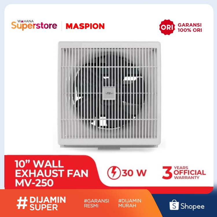 Maspion Exhaust Fan Wall 10 Inch / 250 mm - MV250NEX | MV-250 NEX