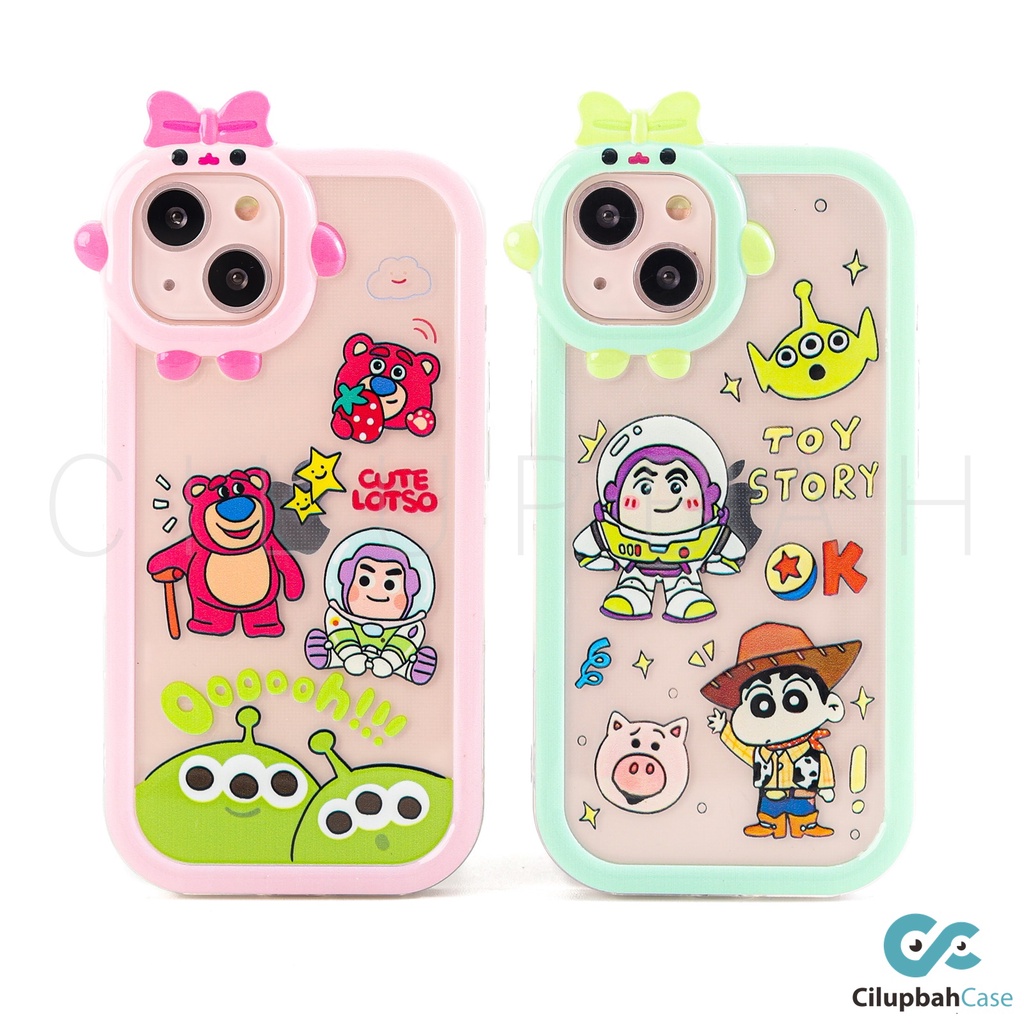 Softcase 3D Character Cartoon Full Cover for iPhone 7 8 PLUS XR X XS Max / 11 Pro Max / 12 Pro Max / 13 Pro Max / 14 Plus Pro Max