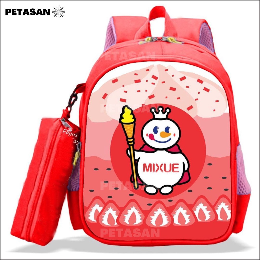 PTS - Tas Ransel Anak Sekolah SD - TAS RANSEL MIXUE FREE TEMPAT PENSIL - TAS SEKOLAH SD