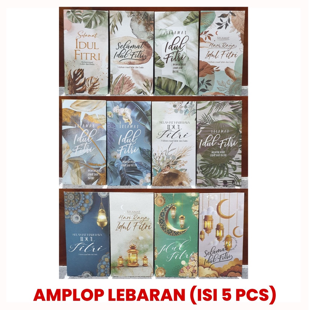 

Amplop Lebaran Premium Isi 5 pcs (Ukuran 7 x 13.5 cm) - Uang Dilipat 1x