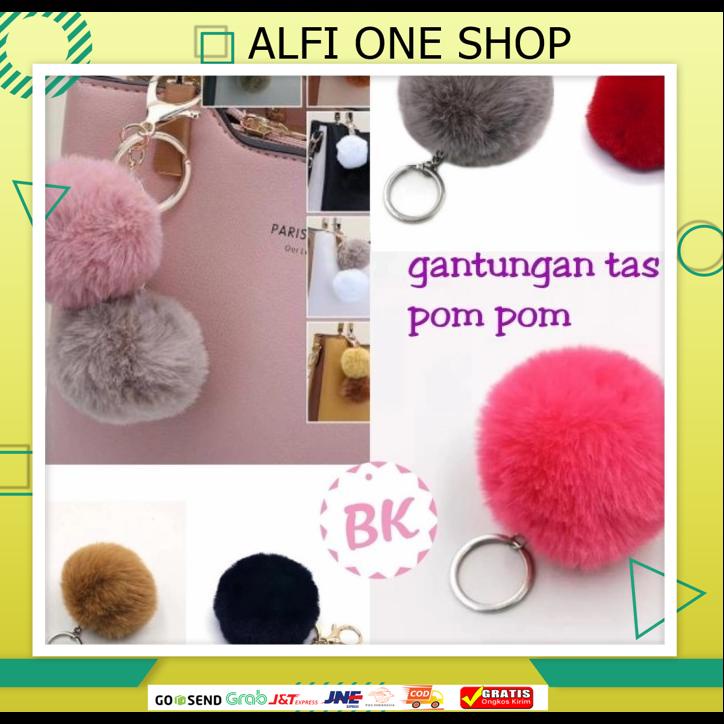 POMPOM - GANTUNGAN TAS POM POM BULAT BULU MURAH POMPOM - GANTUNGAN TAS POM POM BULAT BULU MURAH FREE