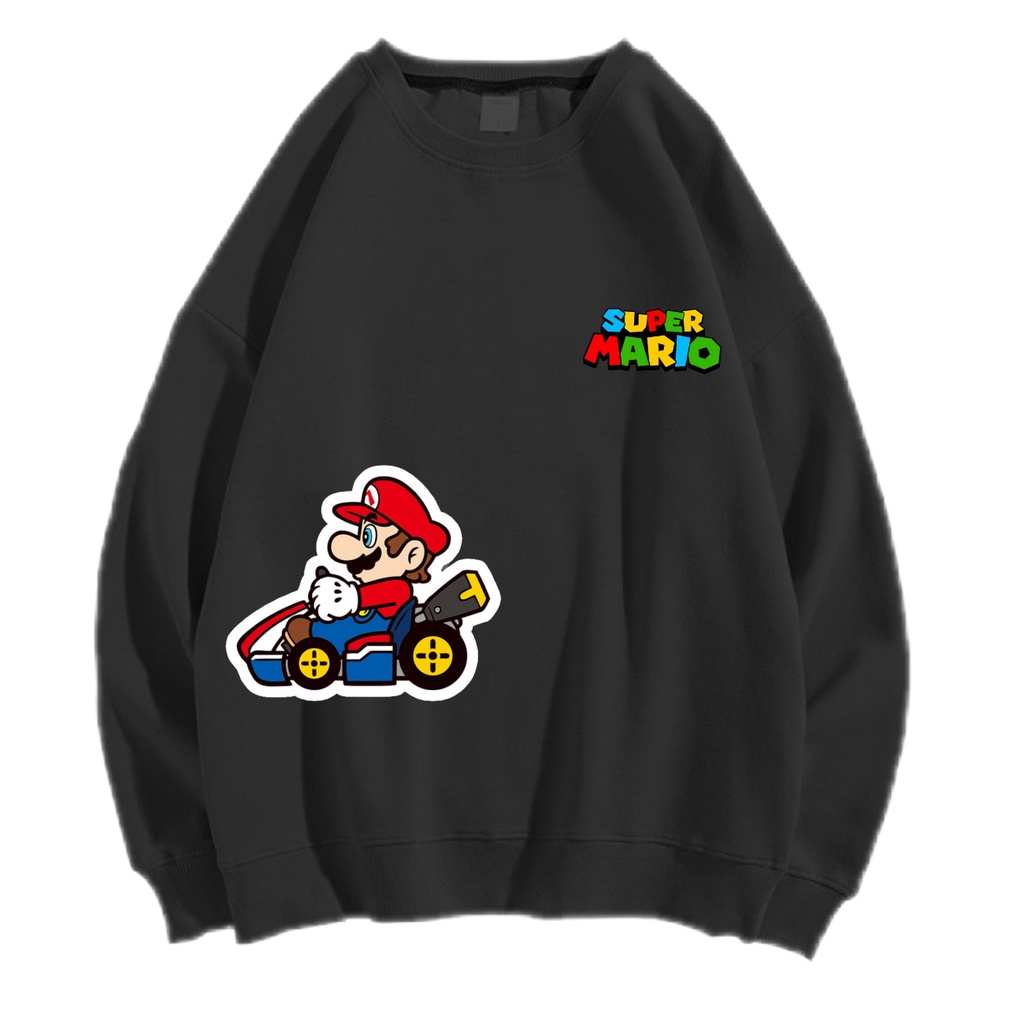 CAR SUPER MARIO SWEATER CREWNECK PRIA WANITA Size M-XXL