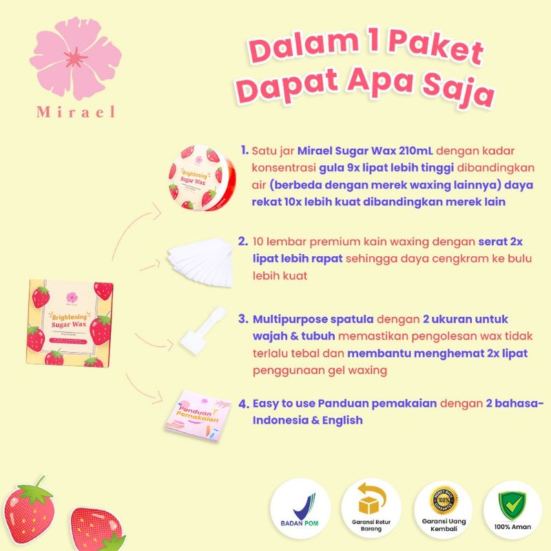 (BPOM) MIRAEL WAXING SUGAR KIT ORIGINAL GROSIR/WAXING KETIAK