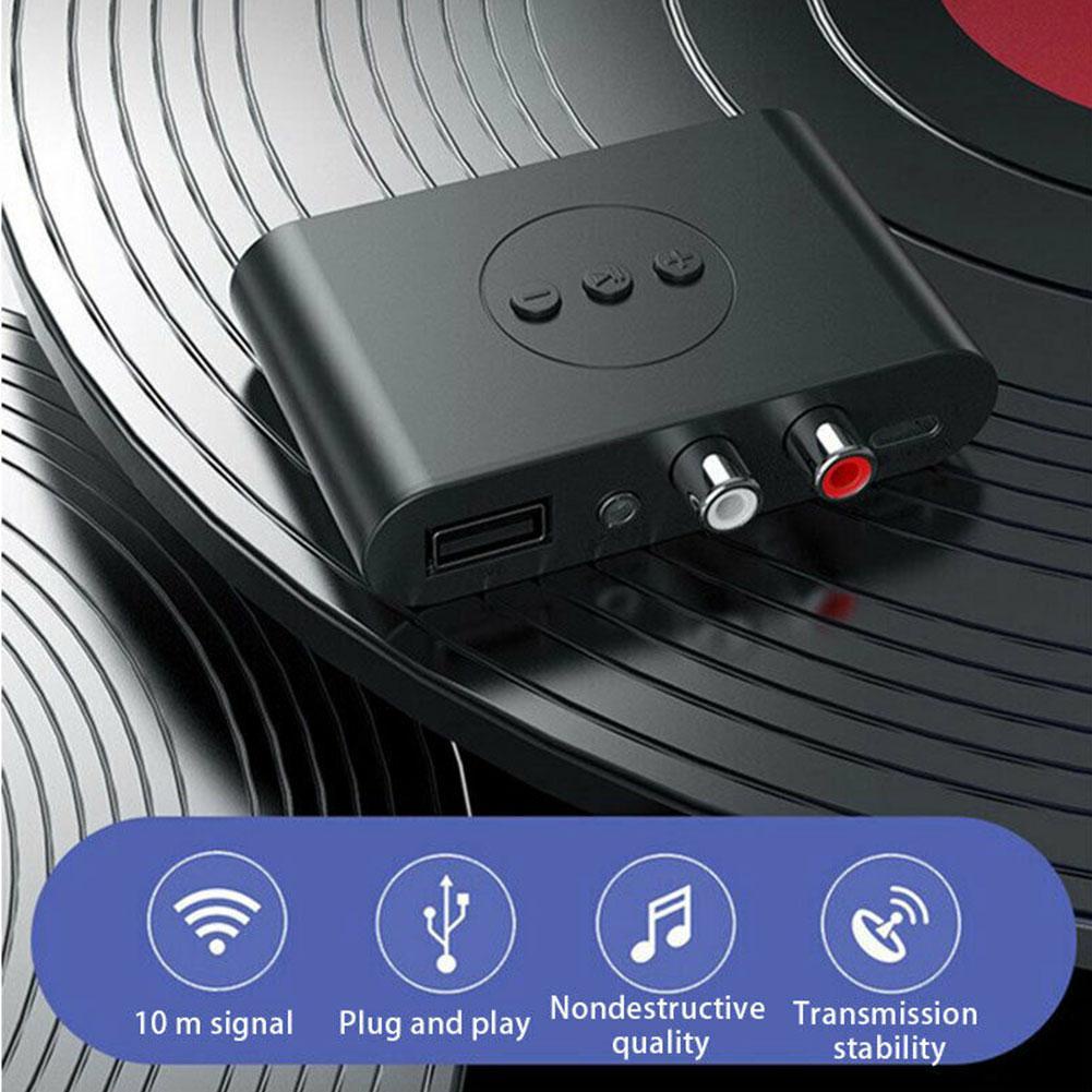 Audio Receiver Bluetooth 5.2 Adapter RCA U Disk AUX 3.5 mm - B29 - Black