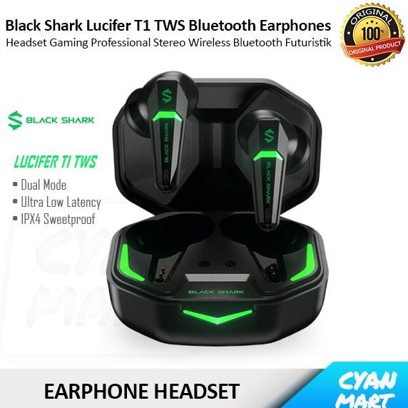 Headset Black Shark Lucifer T1 TWS Wireless Earphone Gaming BlackShark