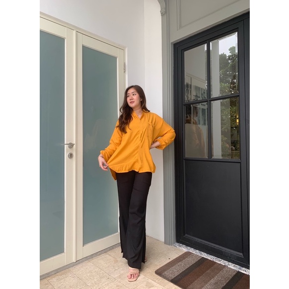 JOSHIN Verra Blouse Crinkle Poly - Atasan Kemeja Blouse Wanita