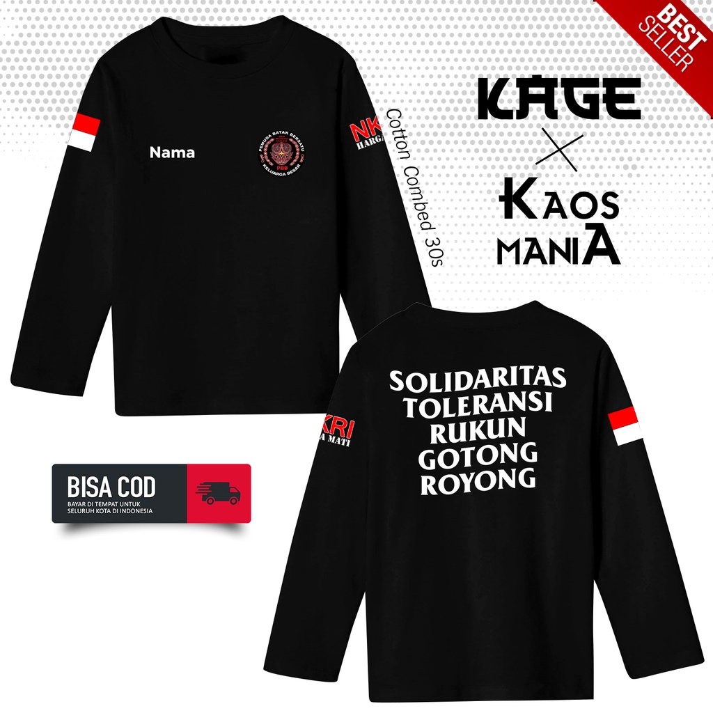 Baju Kaos Distro PEMUDA BATAK BERSATU Lengan Panjang