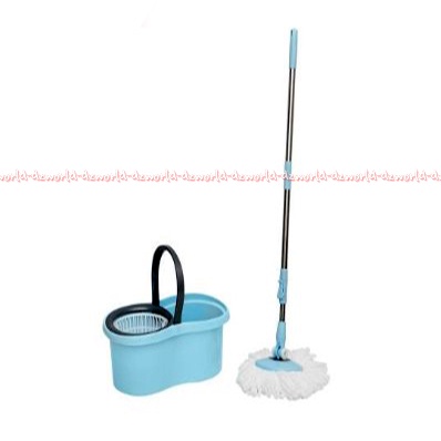 Proclean Spin Mop Set Alat Pel Berputar Biru Muda Pro Clean MOP Pel Lantai Berputar Dengan Ember Tanpa Injakan Kain Pelan