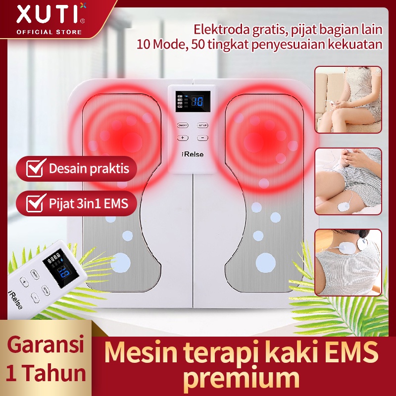 XUTI Terapi Kaki Inframerah Terapi Hangat Listrik/EMS Advanced 2-in-1 Foot Massager/ Melancarkan Sirkulasi Darah dan Relaksasi Otot