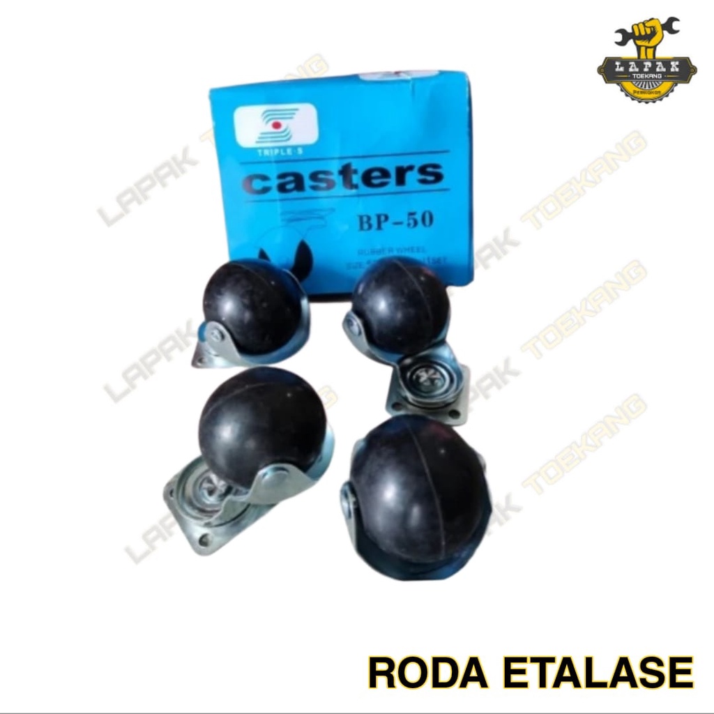 Roda Etalase CASTER KARET BULAT 2" Roda Bola 50 MM / Roda Casters