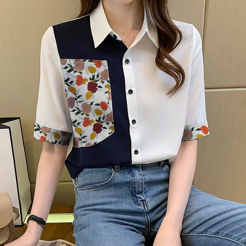 +[HNFK] Kemeja Korea / Atasan Wanita / Kemeja Top Wanita / Kemeja / Pakaian Wanita / Atasan / Kemeja Nieta