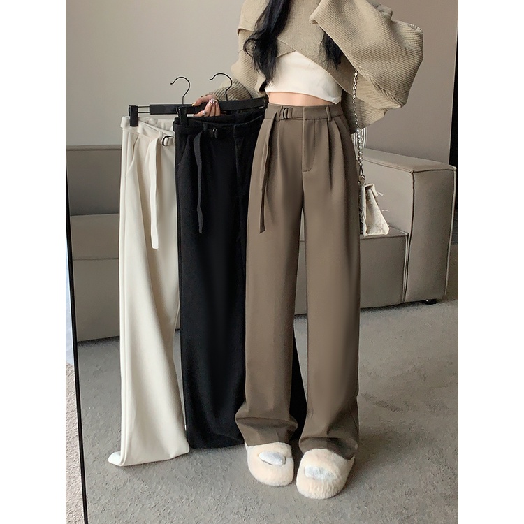 Celana Kulot Highwaist Wanita Terbaru Kekinian Celana Panjang Hitam Korean Style Pants Loose